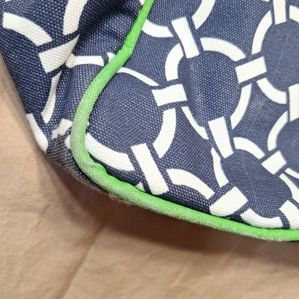 Ame & LuLu Weekender XL Duffle Green Blue White Extra‎ Large Travel Tote Beach